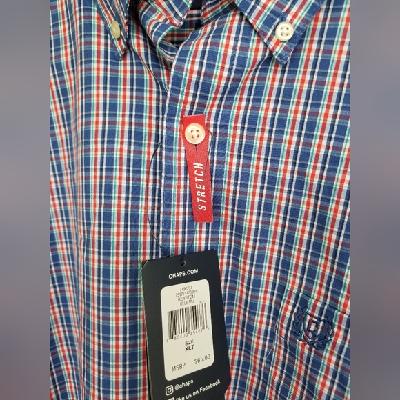 Mens Chaps stretch big and tall dress shirt NWT - Picture 2 of 5